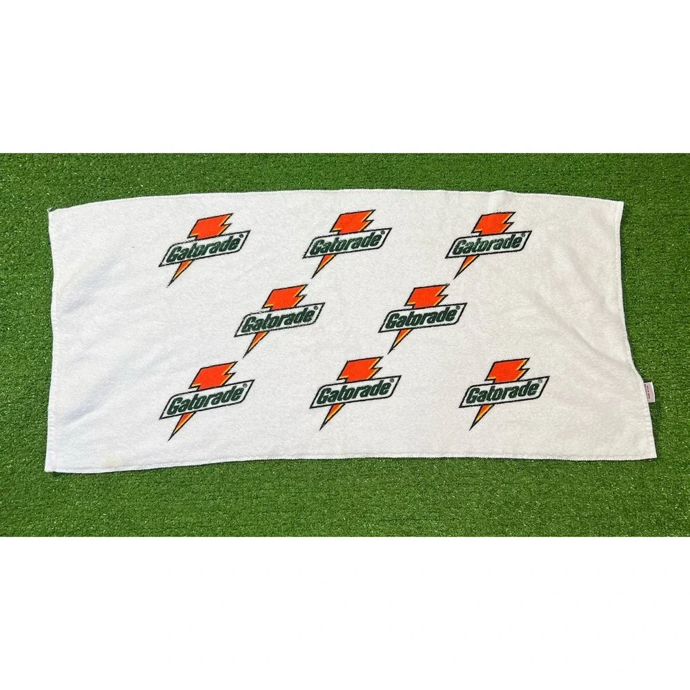 Vintage 80s 90s Gatorade Sideline Towel Bolt Logo Professional USA 31x14 Cotton